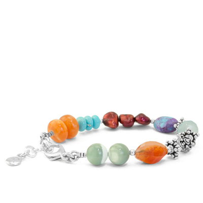 Impressionist Collection Carnelian & Turquoise Bracelet