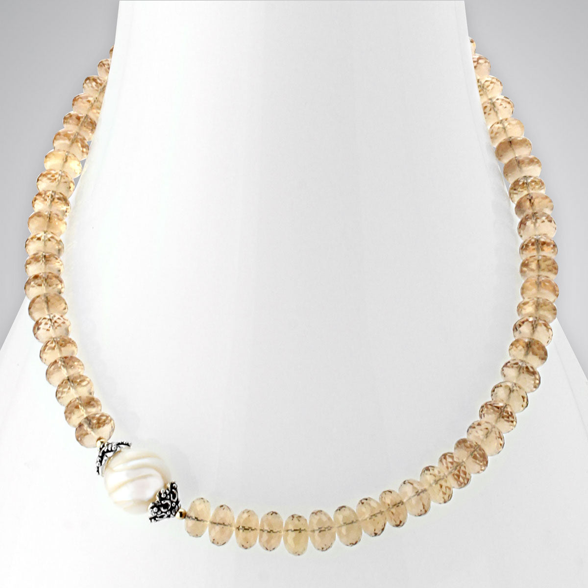 Freshwater Pearl & Citrine Necklace-346329