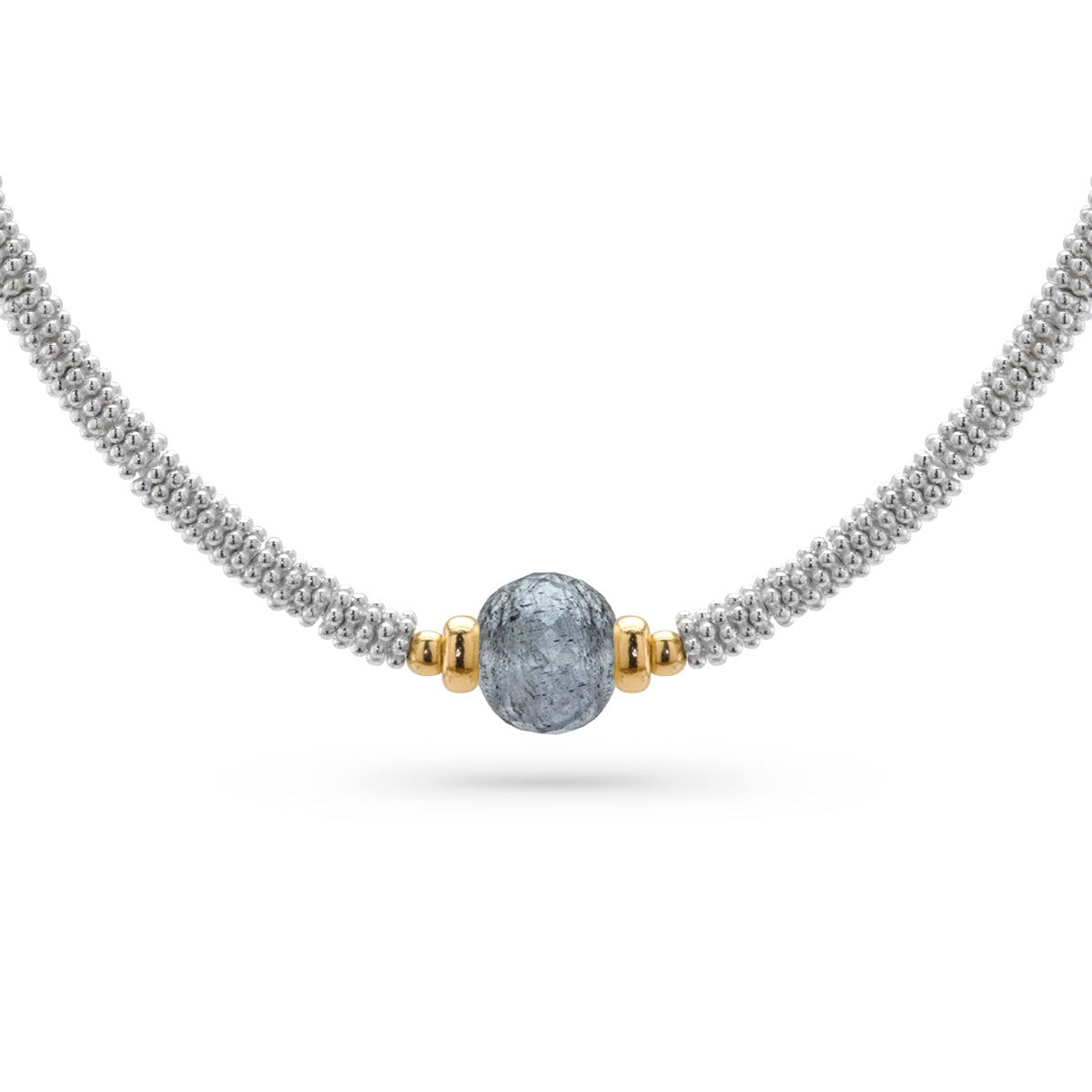 Classic Grey Aquamarine Necklace