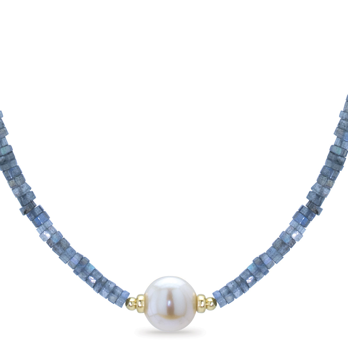 Impressionist Collection Labradorite & Pearl Necklace