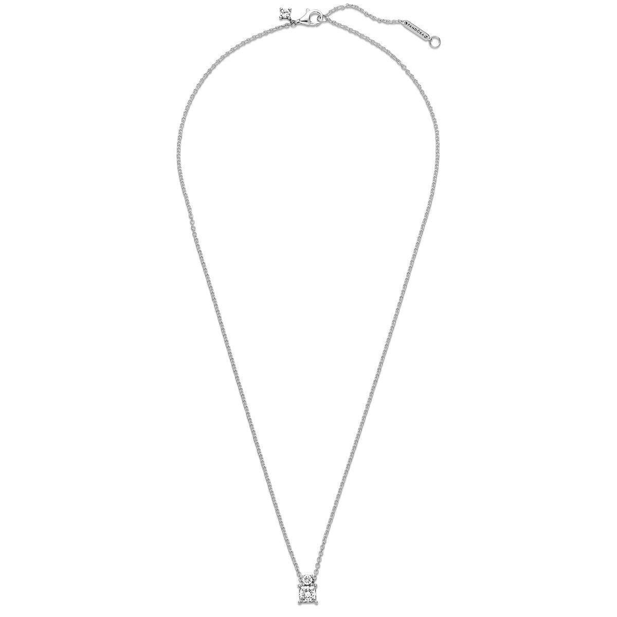 Pandora Sparkling Collier Round & Square Pendant Necklace