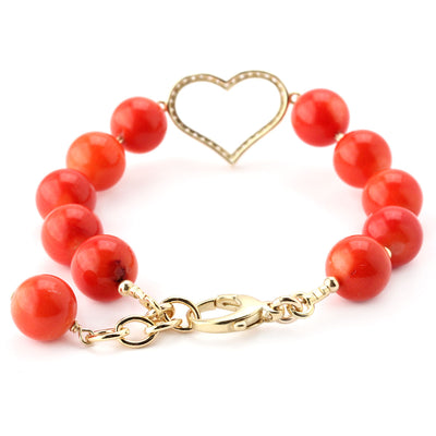 Lollies Coral Heart Bracelet-345885