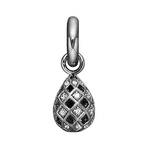 STORY by Kranz & Ziegler Black Rhodium with Clear CZ Harlequin Charm-339727 RETIRED ONLY 2 LEFT!