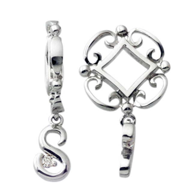Storywheels 14K White Gold S Dangle