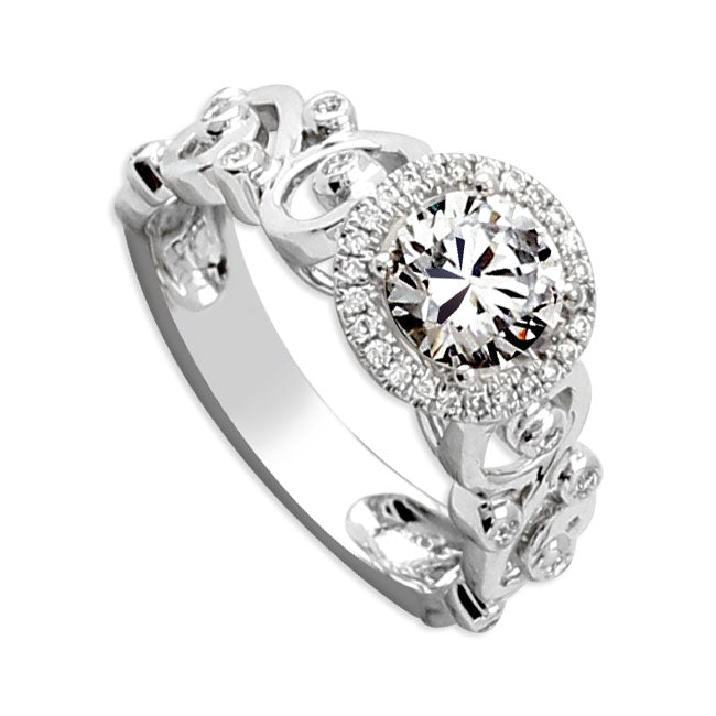 Diamond Ring with Swirl Design 341810