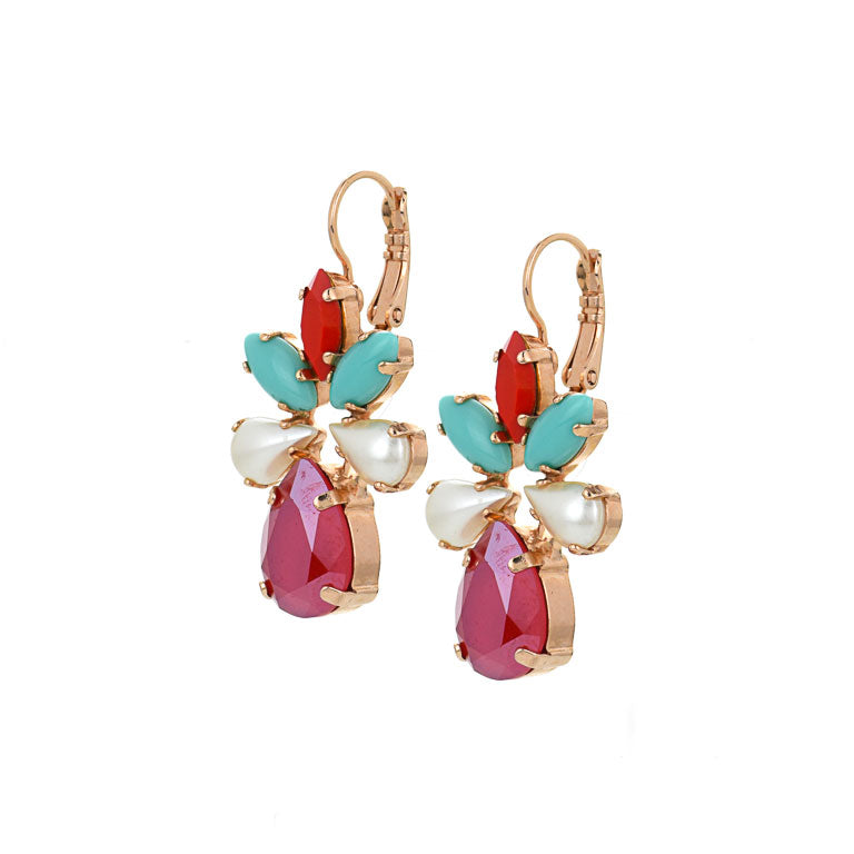 Mariana Leverback Pear Marquise "Happiness" Earrings