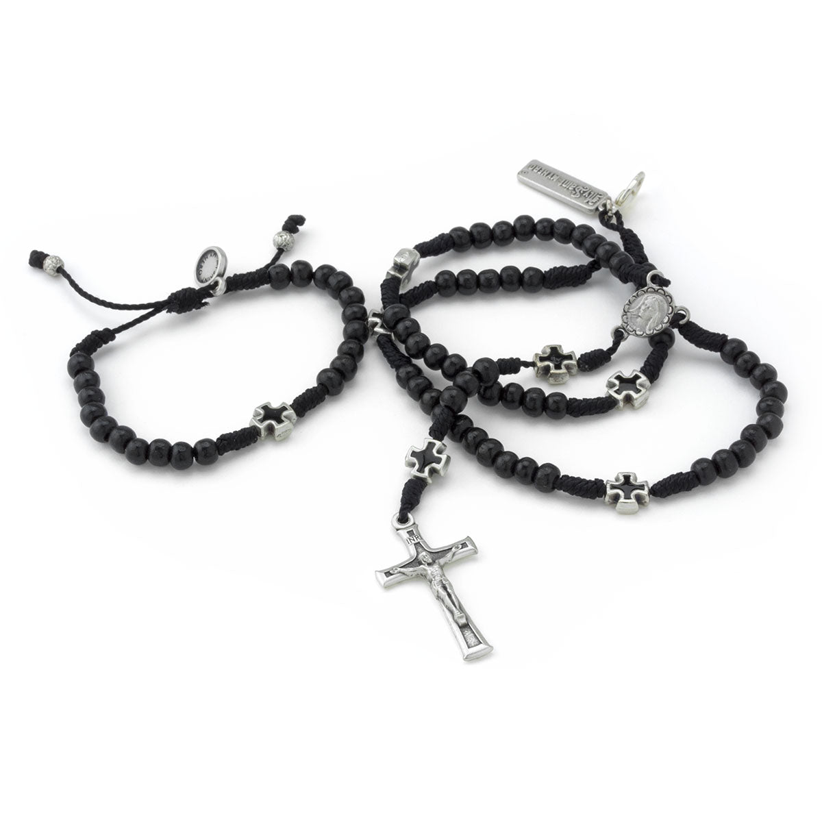Black Rosary & Bracelet-655-03222