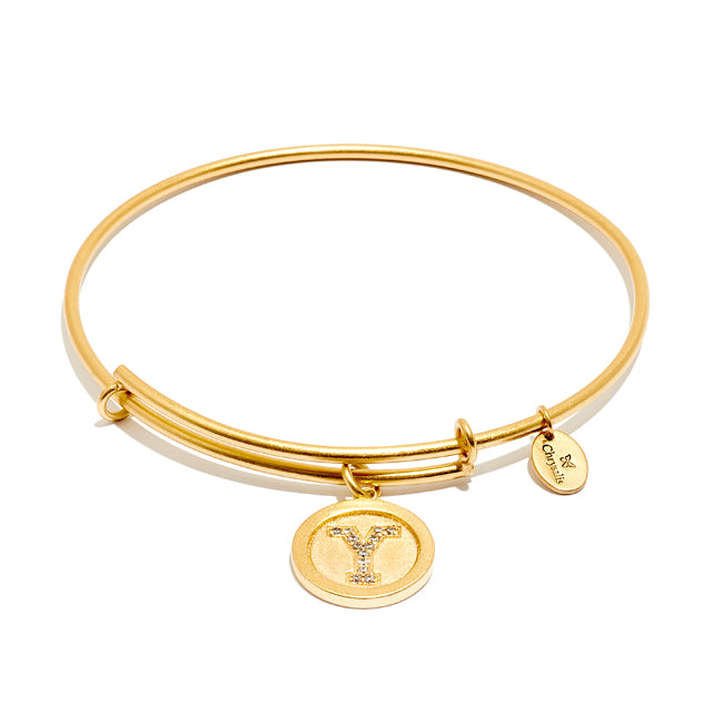Initial Y Gold Bangle