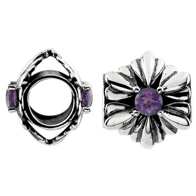 Storywheels Amethyst Flower Sterling Silver Wheel-333757