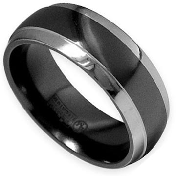 Edward Mirell Men's Black Titanium Ring EMR130