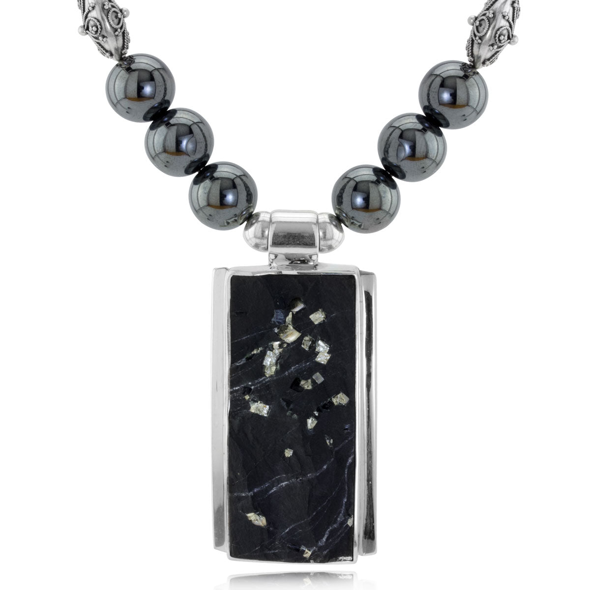The Goddess Collection Hematite Necklace