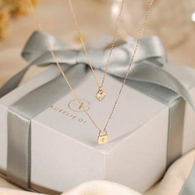 REHANA | Diamond Padlock Necklace