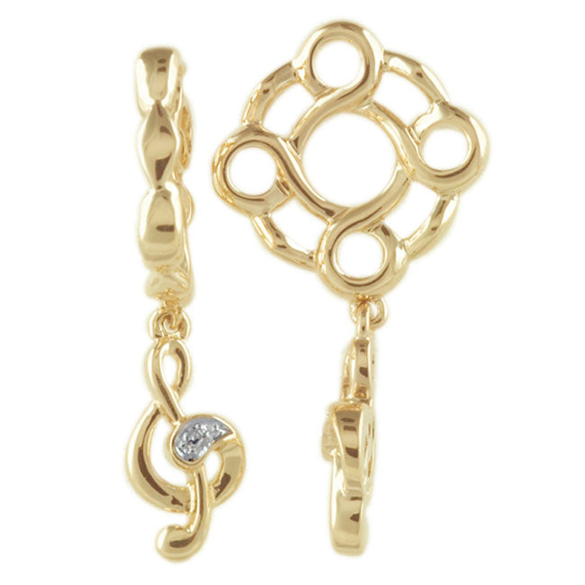 Storywheels G Clef with Diamond Dangle 14K Gold Wheel ONLY 2 AVAILABLE!-266345