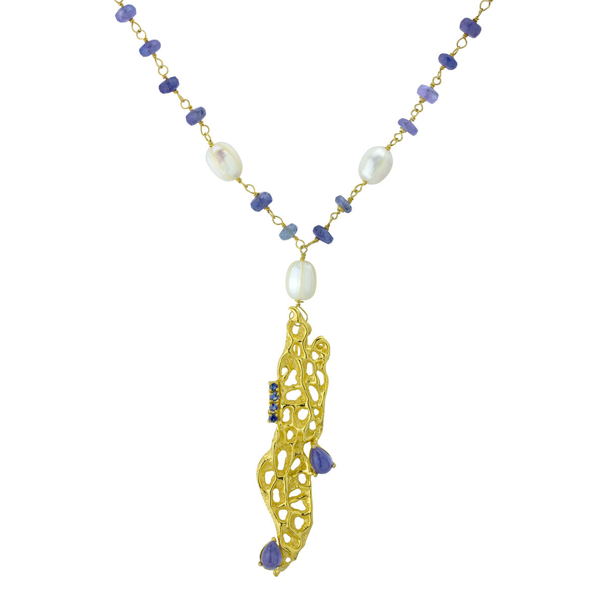 Tanzanite & Pearl Necklace-235-687