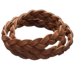 STORY by Kranz & Ziegler Double Wrap Brown Braided Suede Bracelet RETIRED LIMITED QUANTITIES!