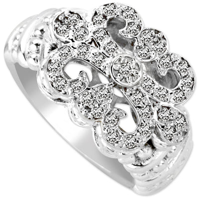 Fleur De Lis Diamond Ring-344527