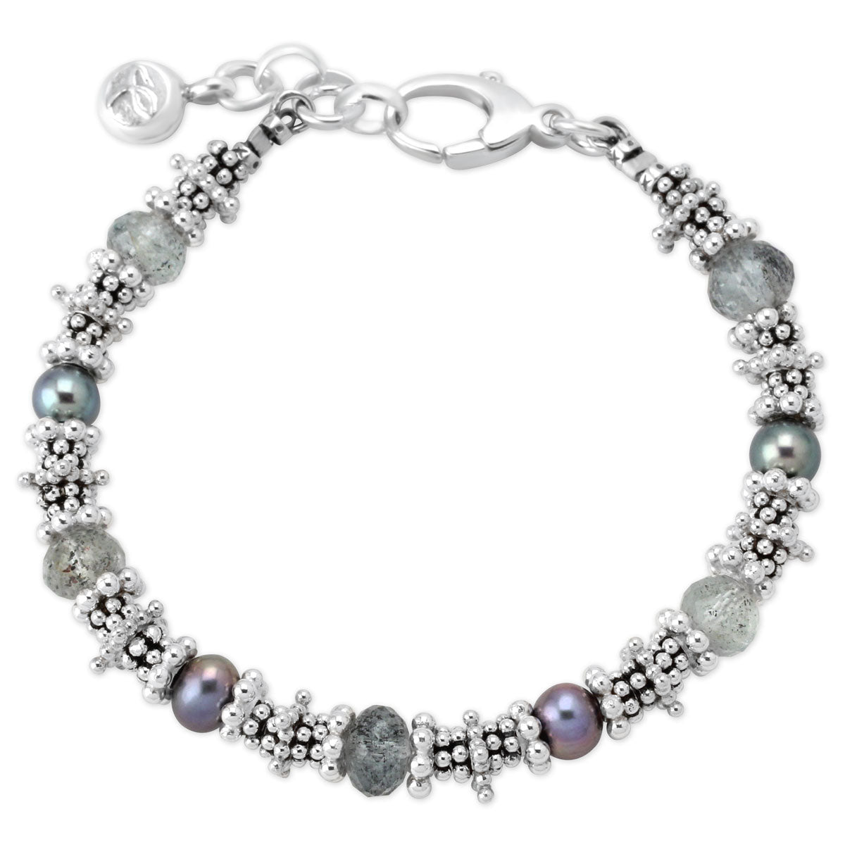 Grey Aquamarine & Pearl Bracelet-341884