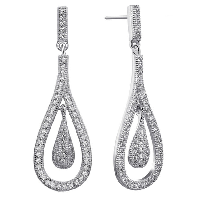 Dazzling Teardrop Simulated Diamond Earrings