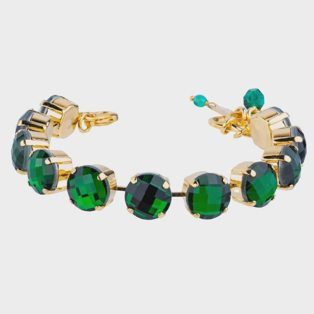Large Everyday Round Bracelet "Emerald Green"