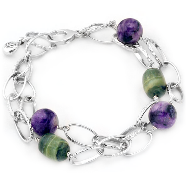 Charoite & Green Opal Bracelet-338889