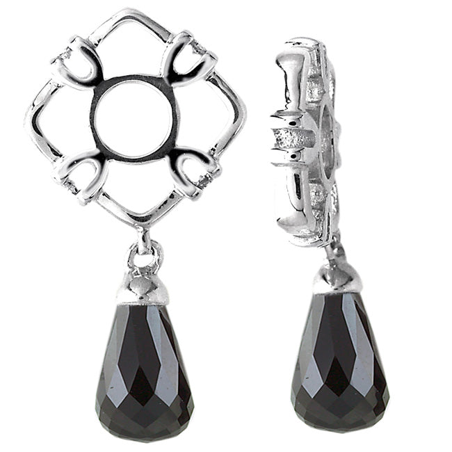 Storywheels Onyx & Diamond Teardrop Dangle Sterling Silver Wheel ONLY 4 AVAILABLE!-335685