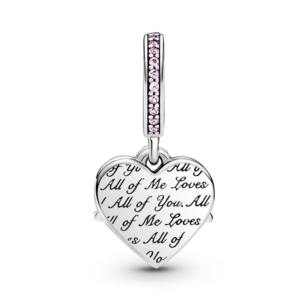 Pandora Pink Heart Mom Dangle Charm