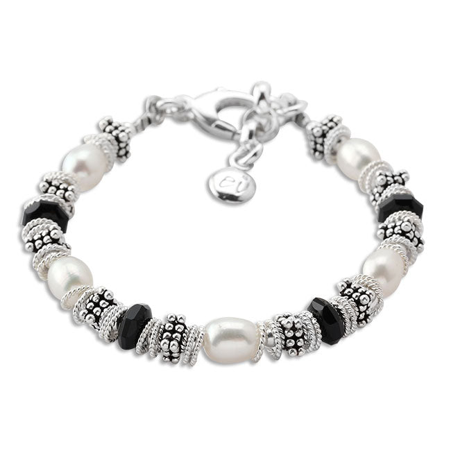 Black Agate & Pearl Bracelet 349360