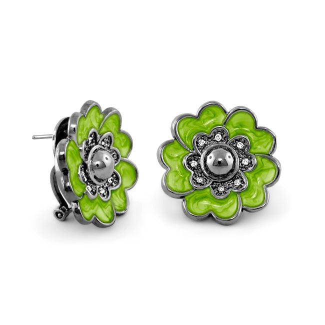 Green 'Queen of Hearts' Earrings-342398