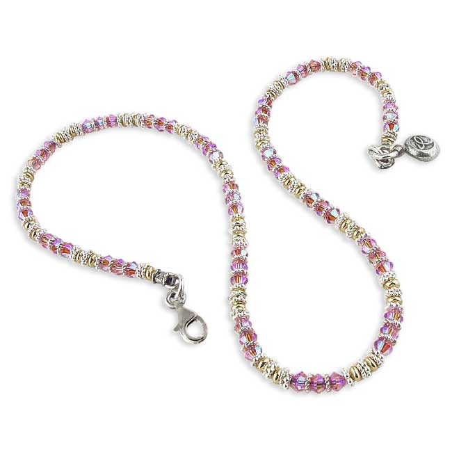4mm Breast Cancer Awareness Crystal Necklace-175395