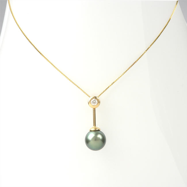 Tahitian Pearl & Diamond Necklace-261555