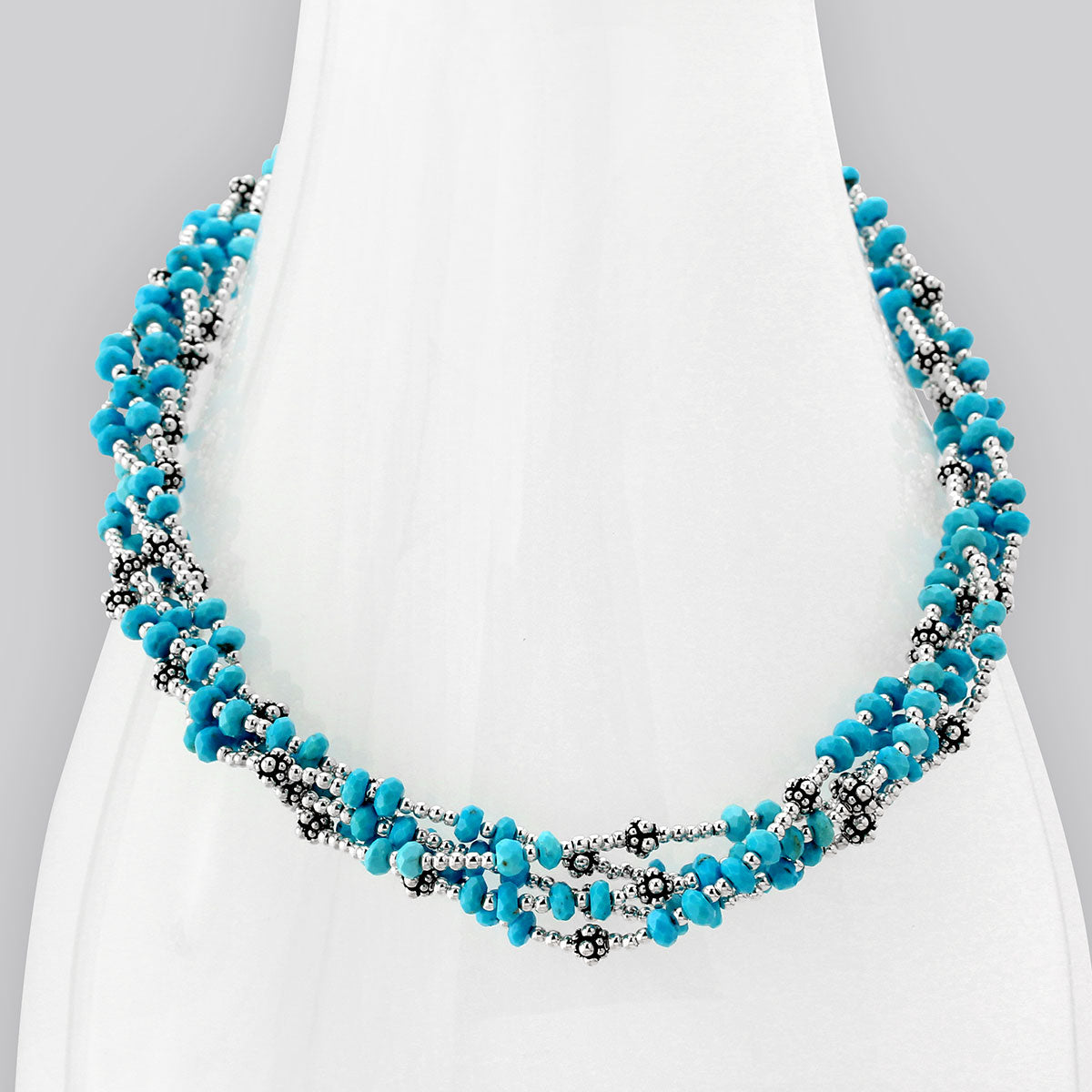 Sleeping Beauty Turquoise Multi-Strand Necklace-341486