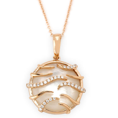 Rose Gold Luna Medallion Pendant-342030