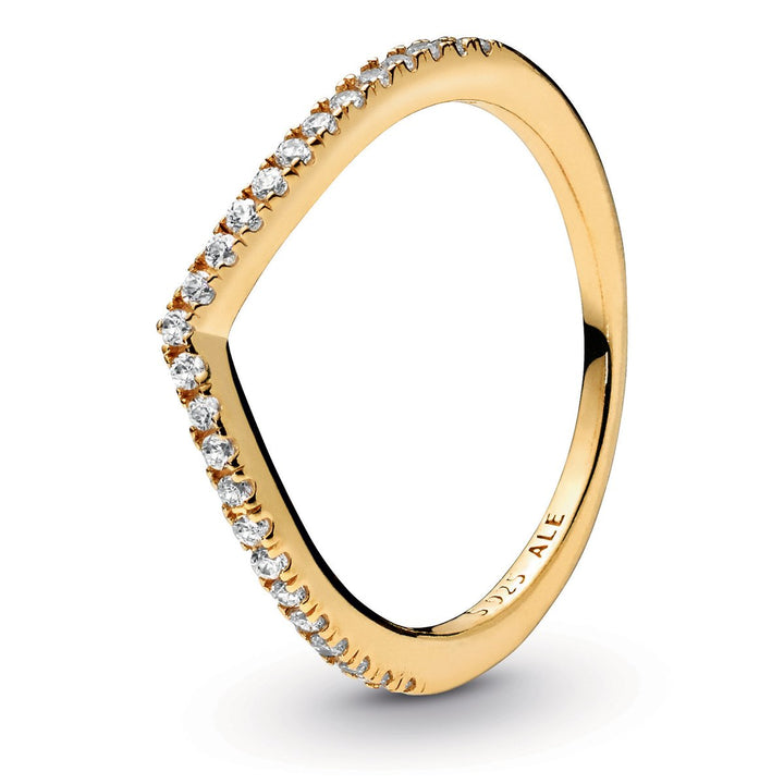 Pandora Sparkling Wishbone Ring – Elisa Ilana
