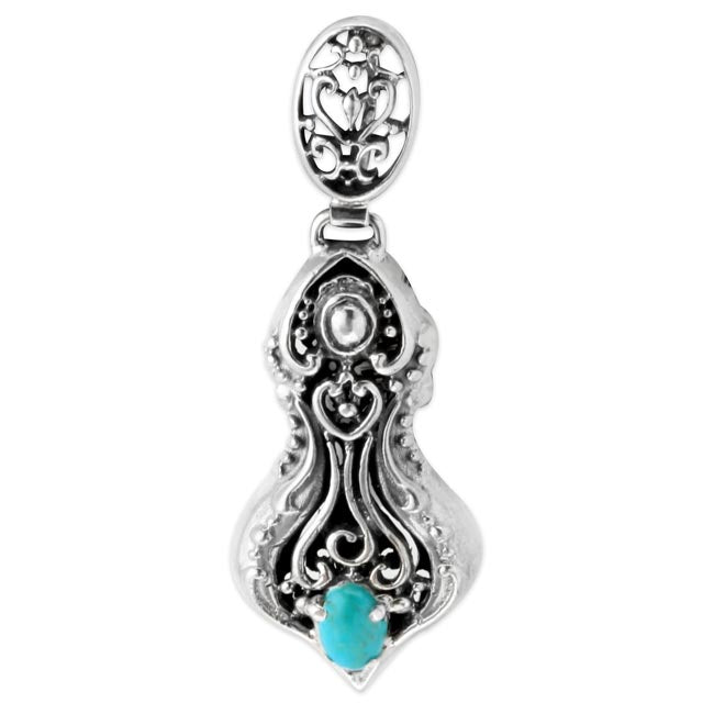 SS and Turquoise Pendant-342810
