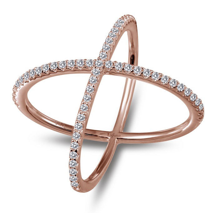 Lafonn Rose Gold X Ring