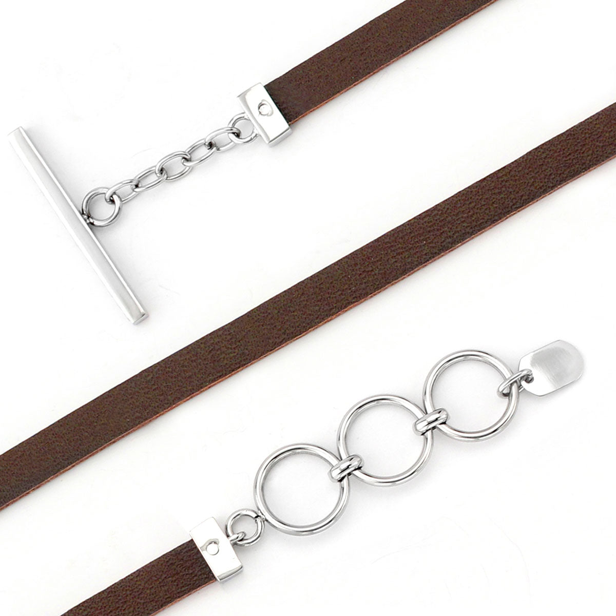 Belgian Chocolate Leather Bracelet-340092
