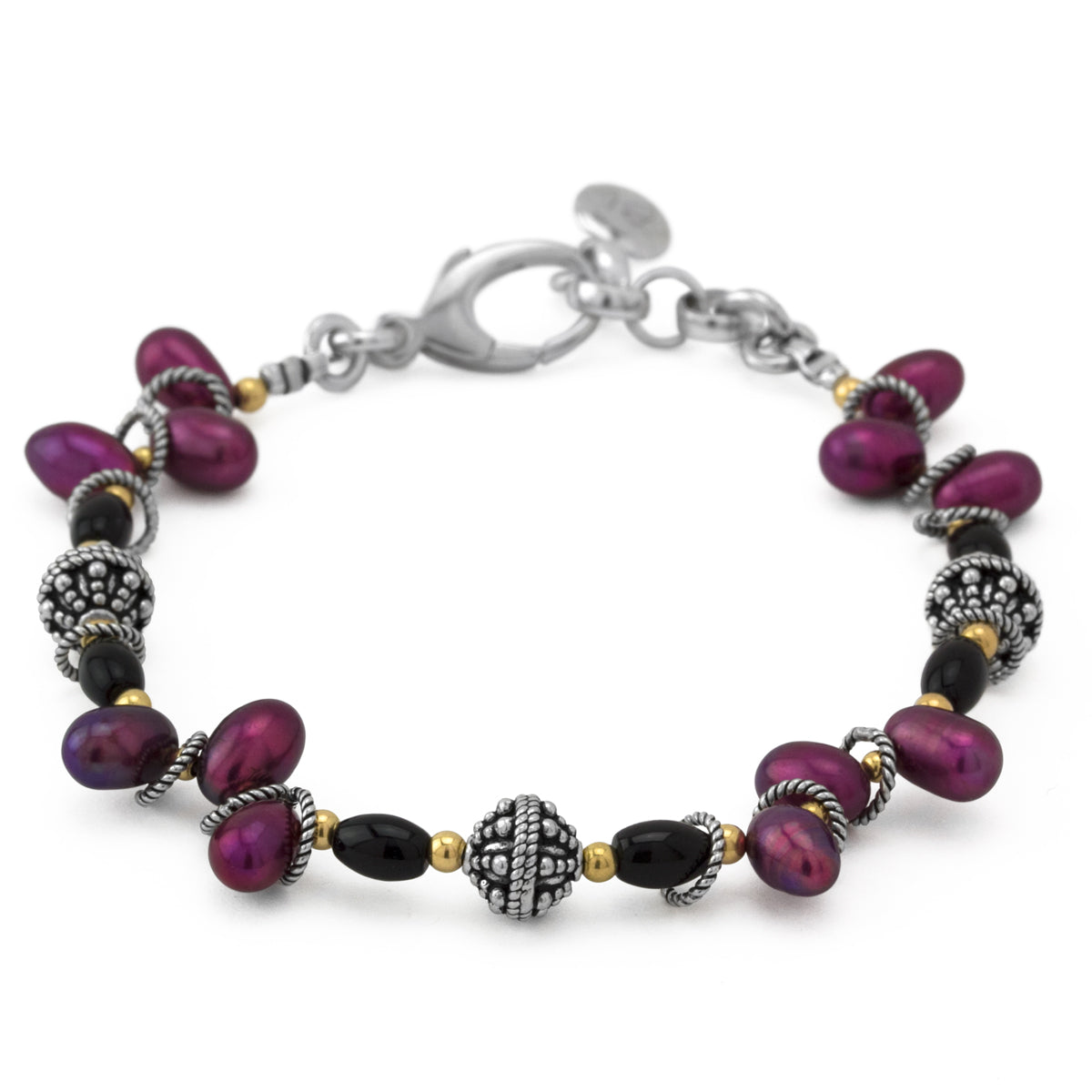 Black Agate & Pearl Bracelet