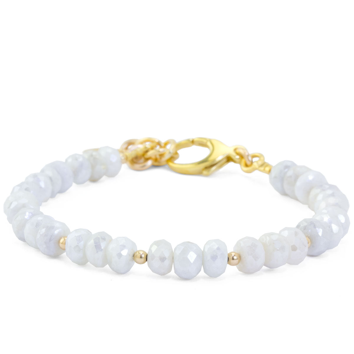 The Goddess Collection White Coated Silverite Bracelet