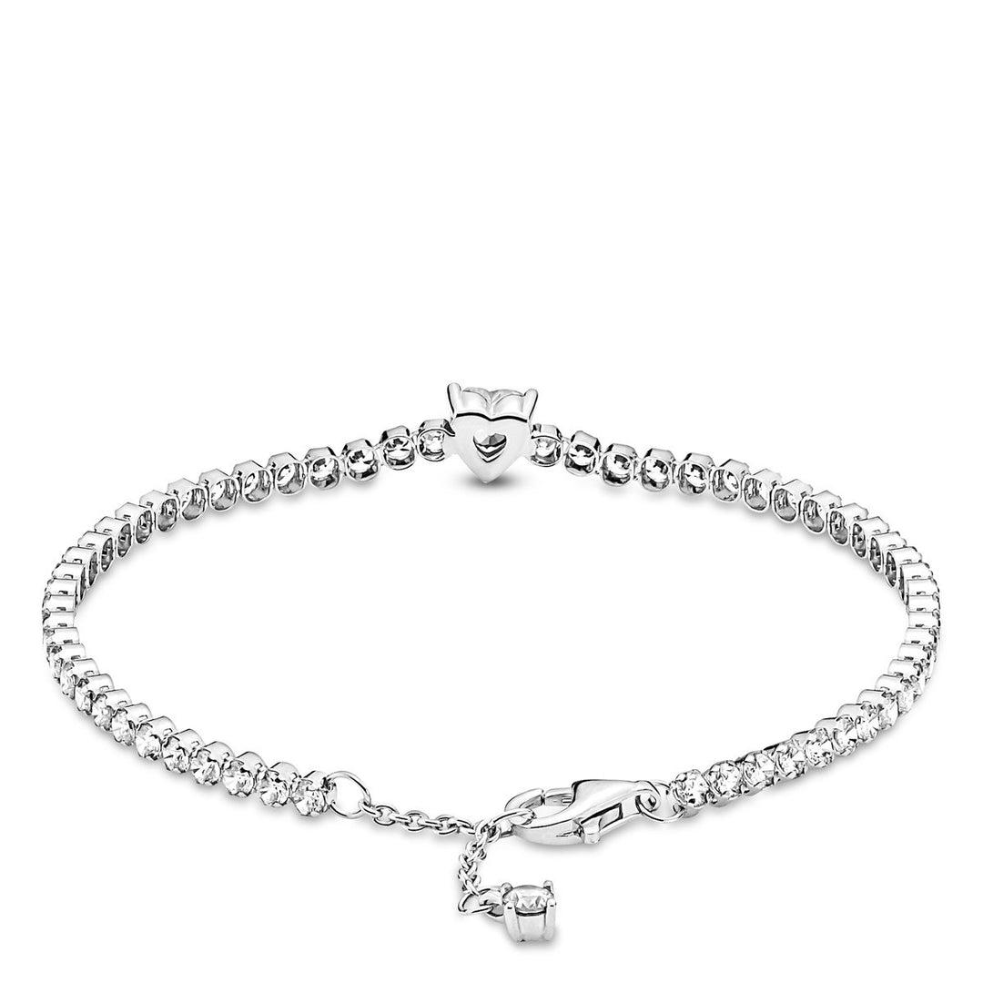 Pandora Sparkling Clear Heart Tennis Bracelet – Elisa Ilana