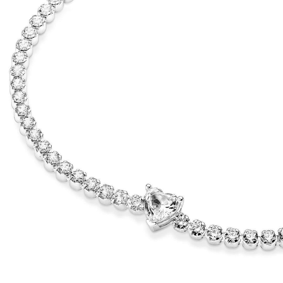 Pandora Sparkling Clear Heart Tennis Bracelet – Elisa Ilana