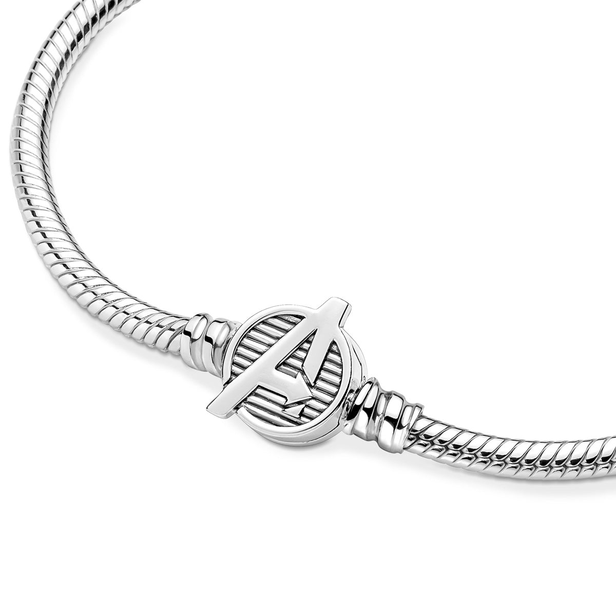 Pandora Marvel The Avengers Logo Clasp Moments Snake Chain Bracelet