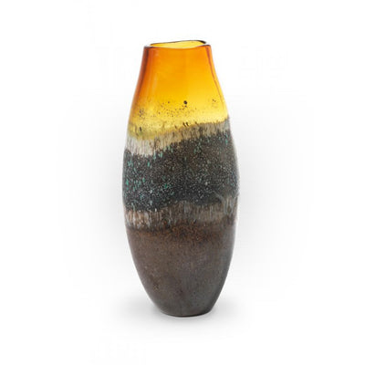 Viterra Glass Amber Stone Vase