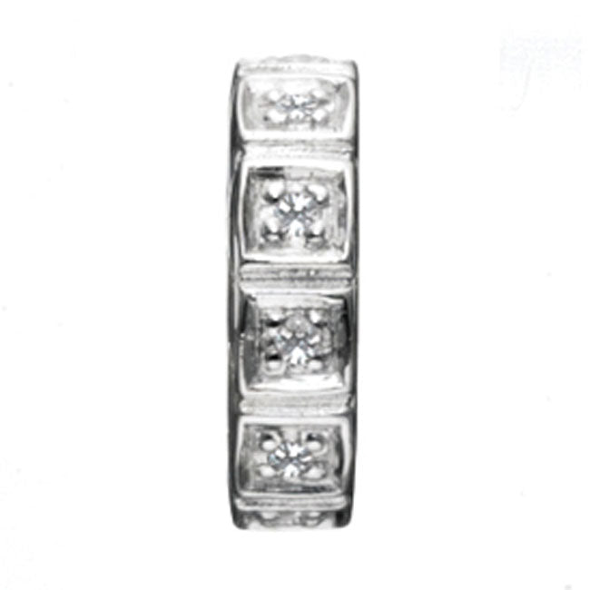STORY by Kranz & Ziegler Sterling Silver with Clear CZ Square Spacer-339322 RETIRED ONLY 1 LEFT!