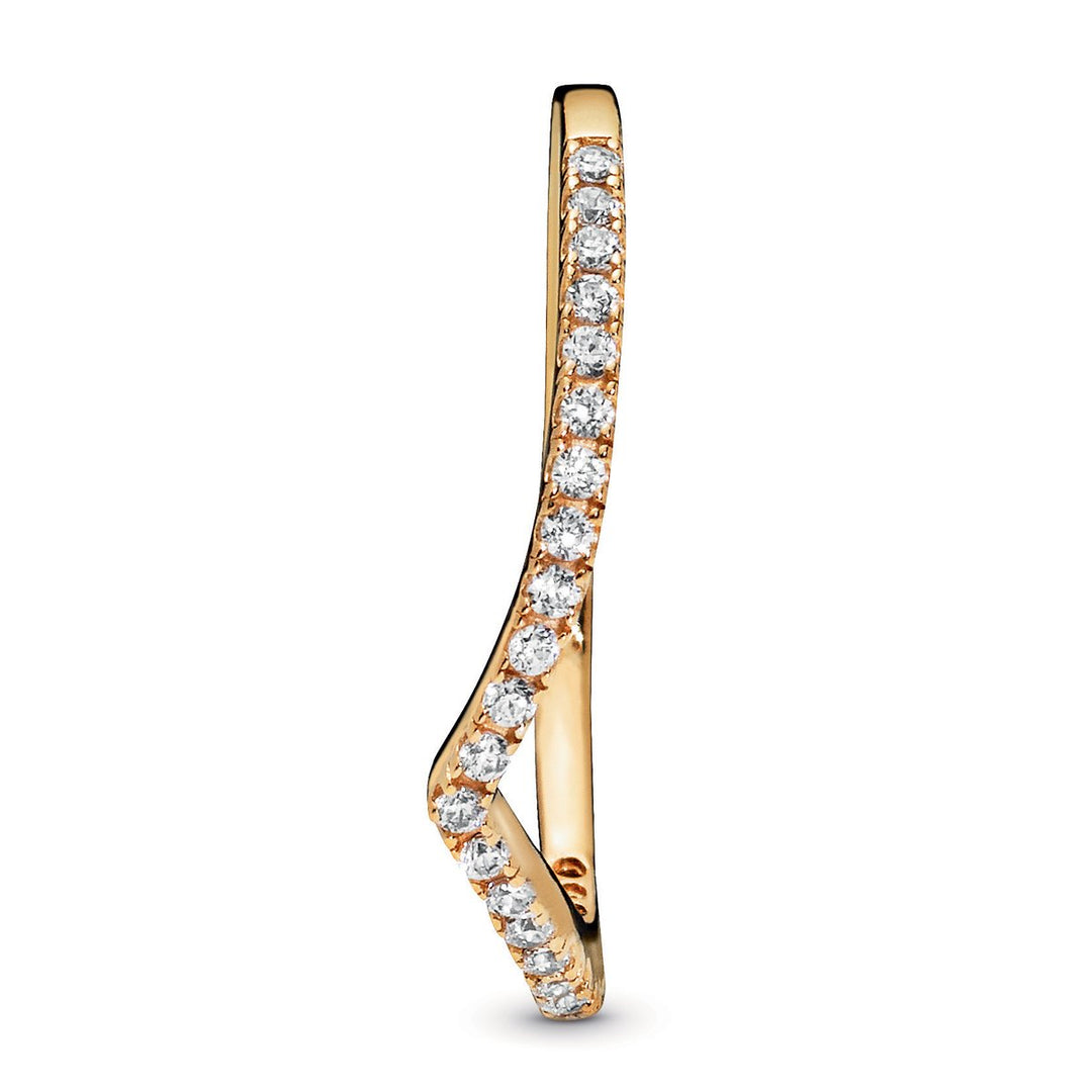 Pandora Sparkling Wishbone Ring – Elisa Ilana