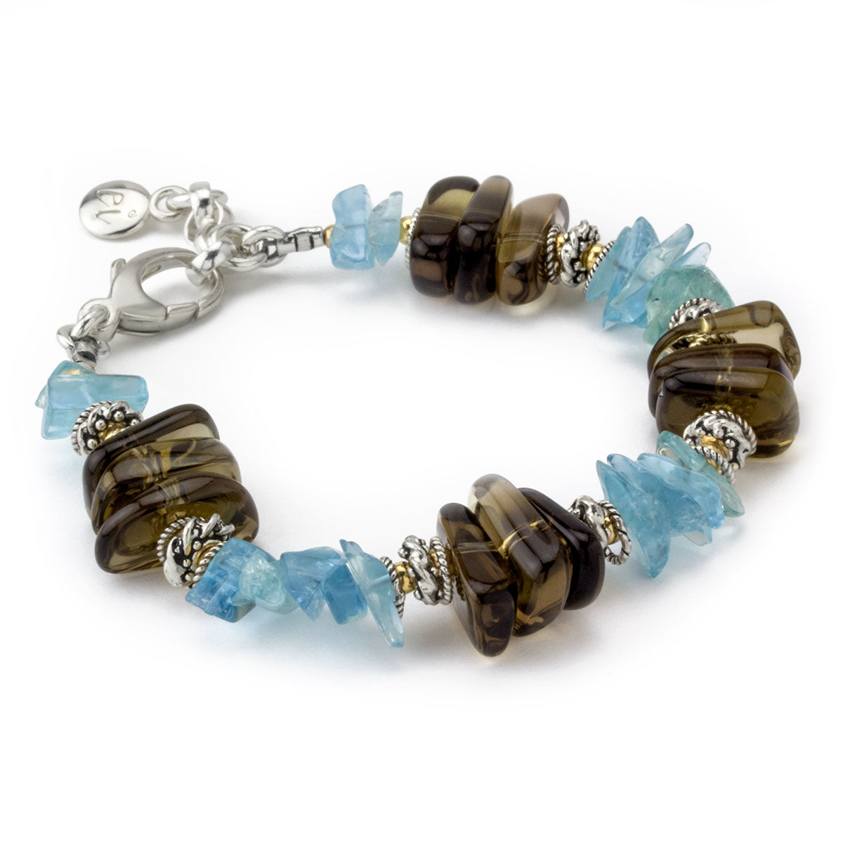Aquamarine & Smoky Quartz-240-3433