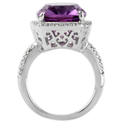 Amethyst & Diamond Ring