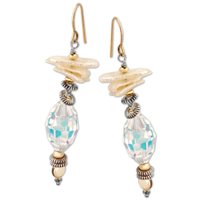 Swarovski Crystal & Freshwater Pearl Earrings-334858