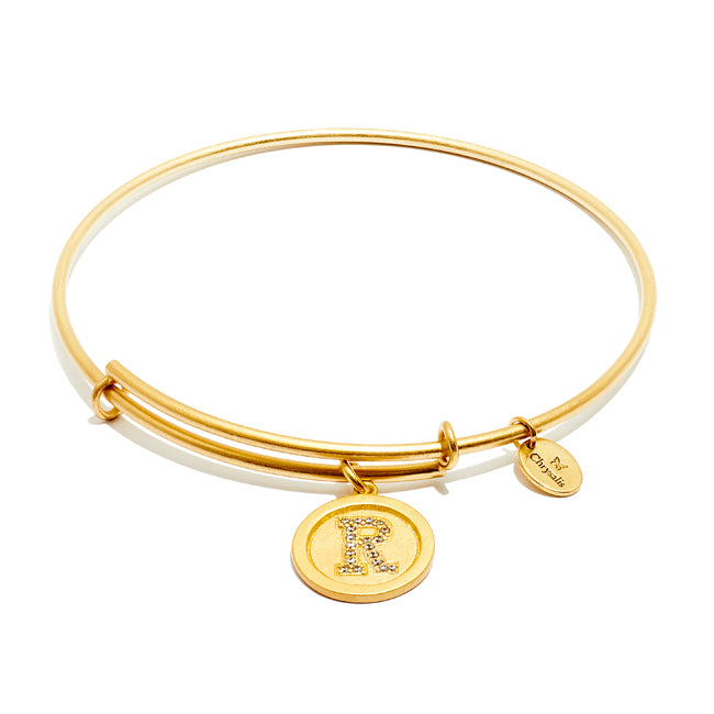 Initial R Gold Bangle