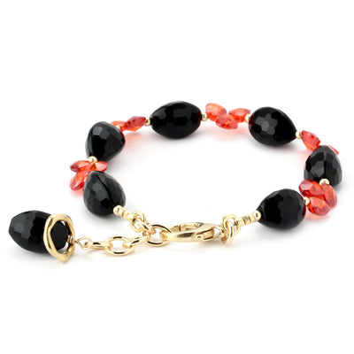 Lollies Onyx & Orange Crystal Bracelet-344934