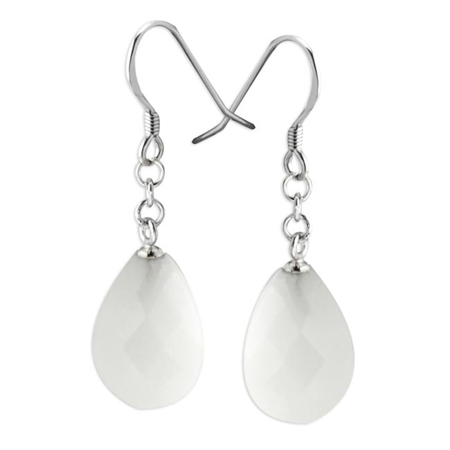 White Quartzite Earrings-342998